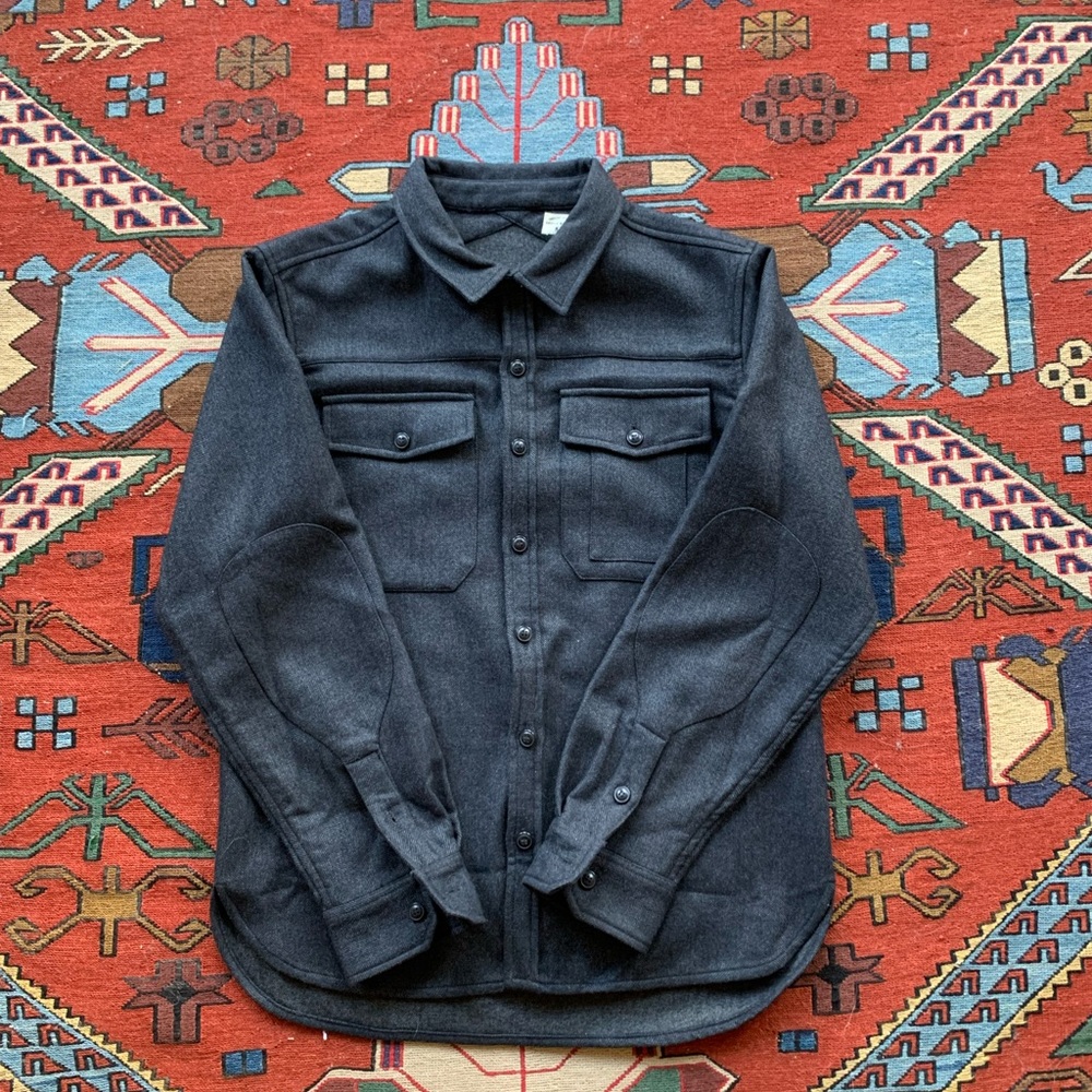 BRIDGE & BURN MENS WOOL MID WEIGHT TWEED BUTTON UP